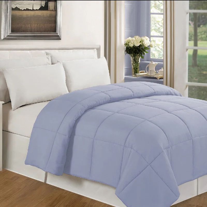 Solid Color Microfiber Down Alternative Comforter