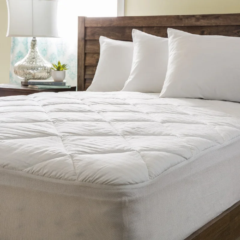 Spring Air 370 Grand Stripe GTF18 Mattress Pad - White