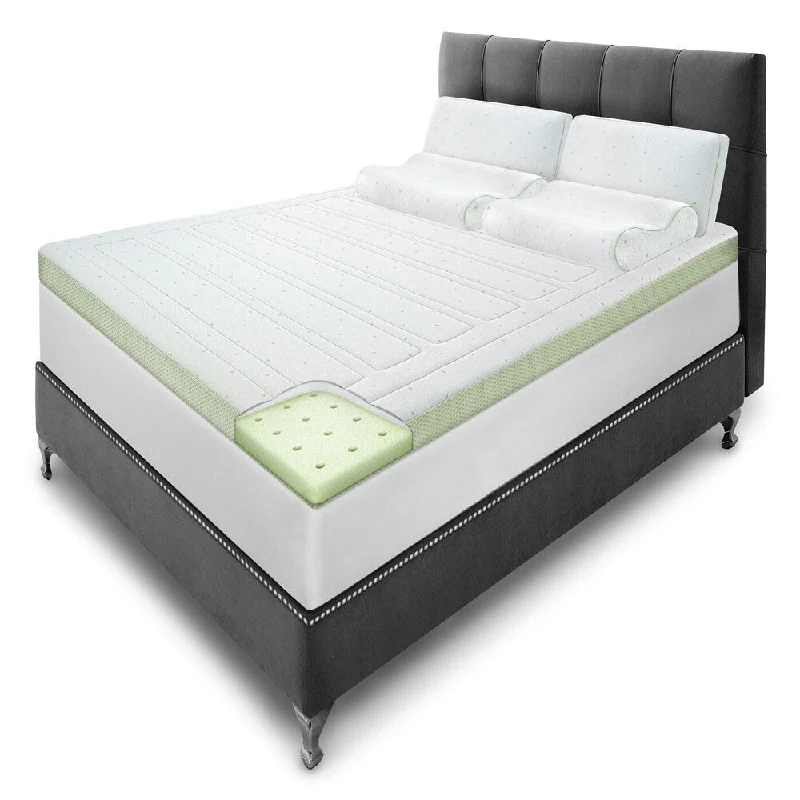 SwissLux Vitality 3-inch Quilted Memory Foam Mattress Topper