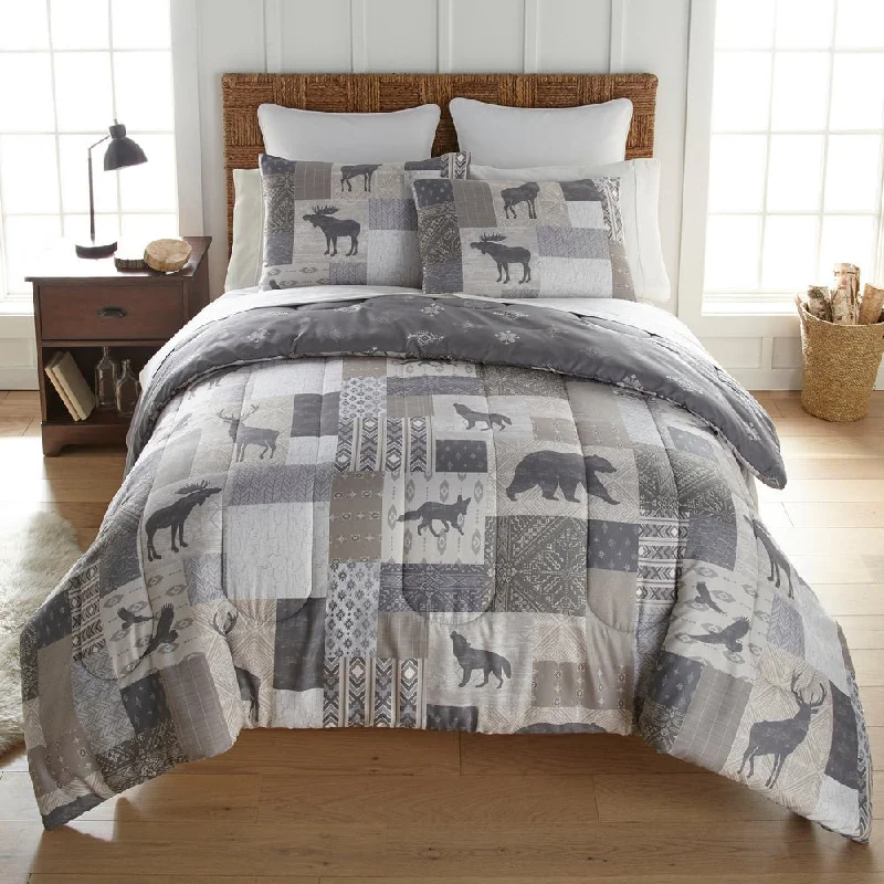 Wyoming Patchwork Reversible Comforter Set - Queen